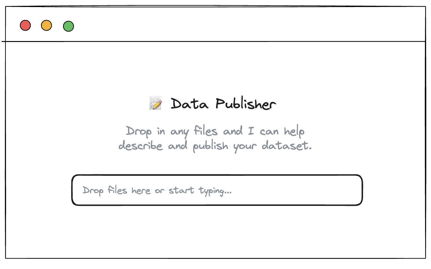 Sketch for AI-driven data publisher